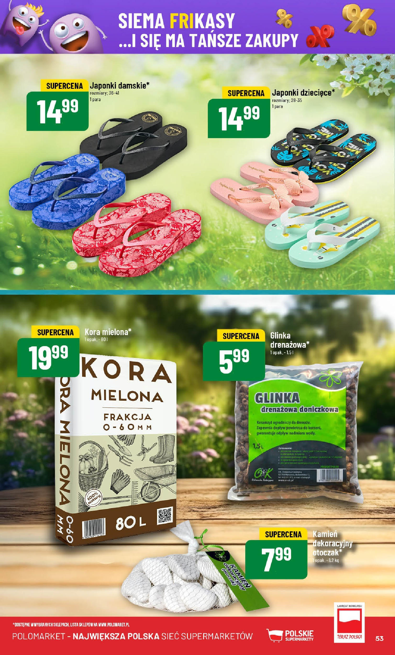 POLOmarket gazetka od jutra (07.05.2025) | Nowa PDF | Strona: 53 | Produkty: Japonki POLOmarket gazetka od jutra (07.05.2025) - Nowa PDF | Strona: 53 | Produkty: Japonki