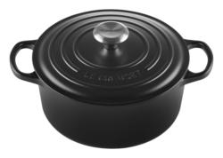 LE CREUSET Bräter Rund 26cm Schwarz matt Signature