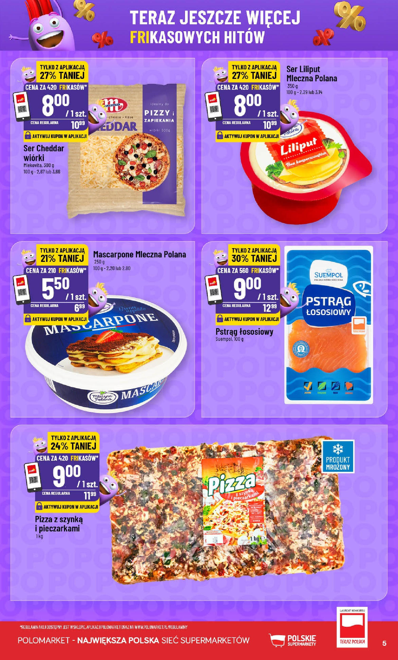POLOmarket gazetka od jutra (07.05.2025) - Nowa PDF | Strona: 5 | Produkty: Szynka, Pizza, Cheddar, Ser cheddar