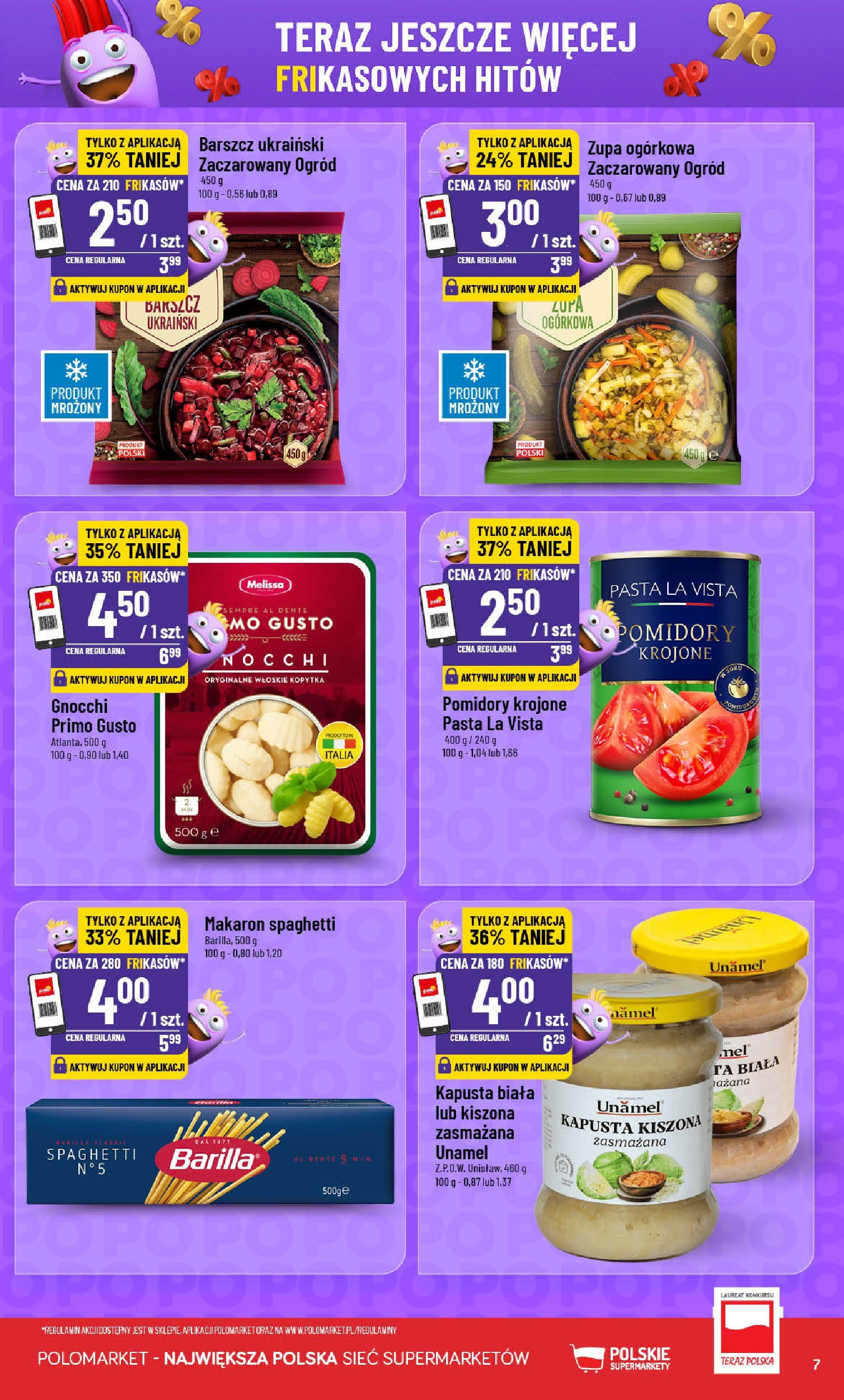 POLOmarket gazetka od jutra (07.05.2025) - Nowa PDF | Strona: 7 | Produkty: Kapusta, Kapusta kiszona, Makaron spaghetti, Barszcz ukraiński