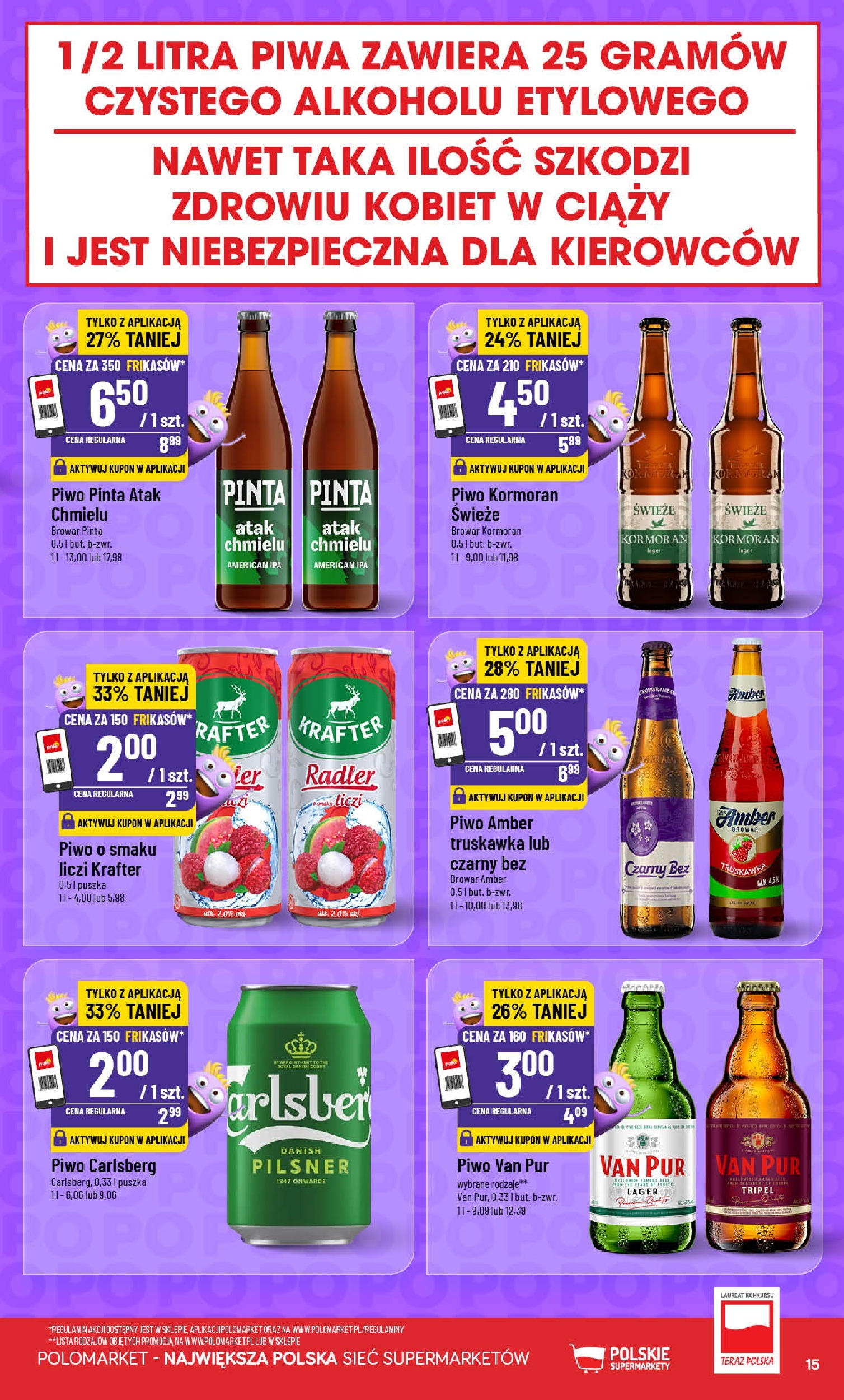 POLOmarket gazetka od jutra (07.05.2025) - Nowa PDF | Strona: 15 | Produkty: Piwo Carlsberg, Piwo