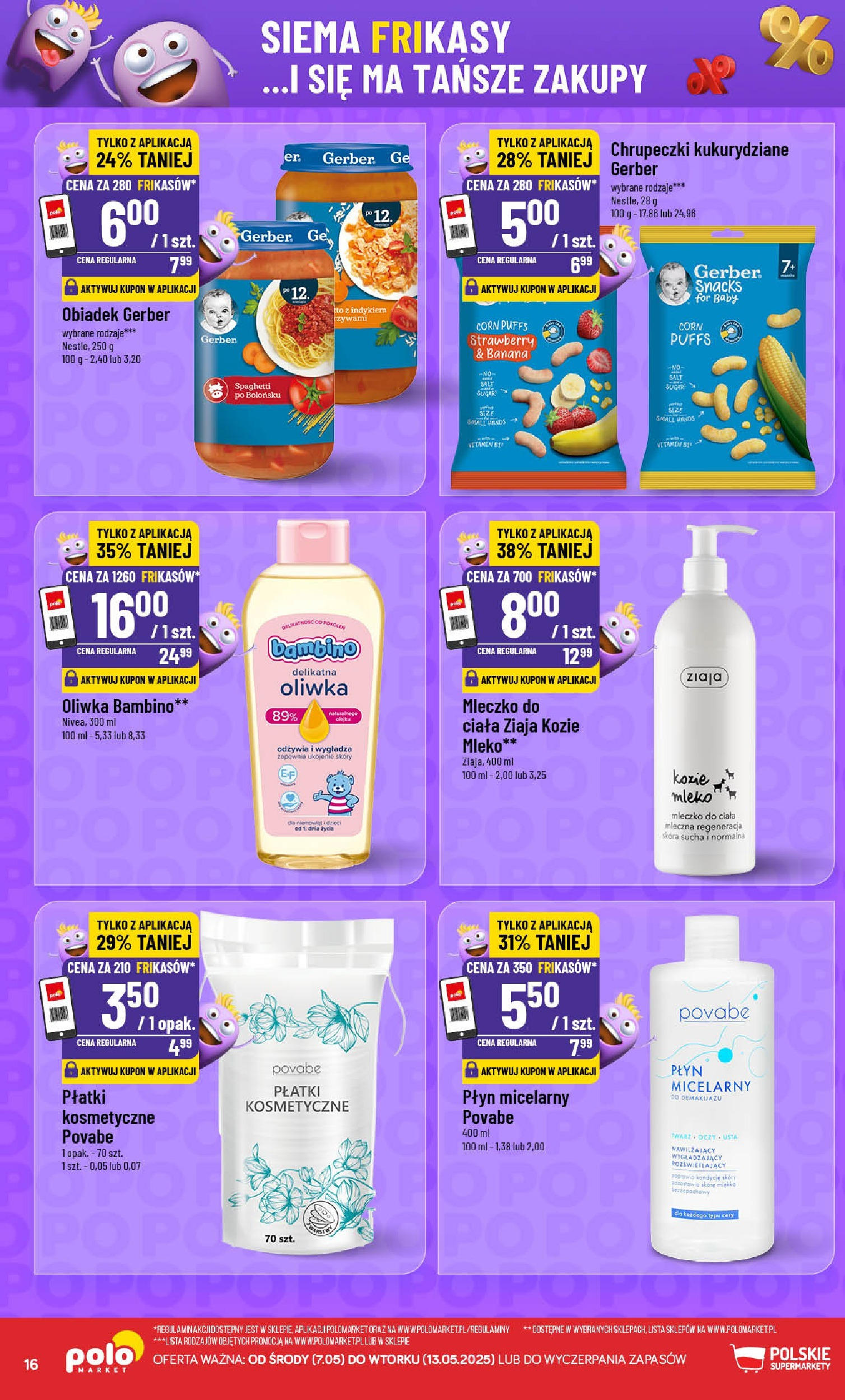 POLOmarket gazetka od jutra (07.05.2025) - Nowa PDF | Strona: 16 | Produkty: Body, Płatki, Mleczko do ciała, Lotion