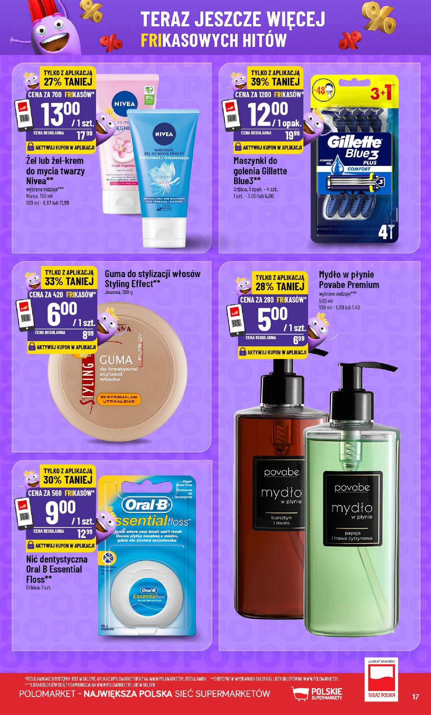 POLOmarket gazetka od jutra (07.05.2025) - Nowa PDF | Strona: 17 | Produkty: Gillette, Mydło w płynie, Maszynki do golenia, Mydło