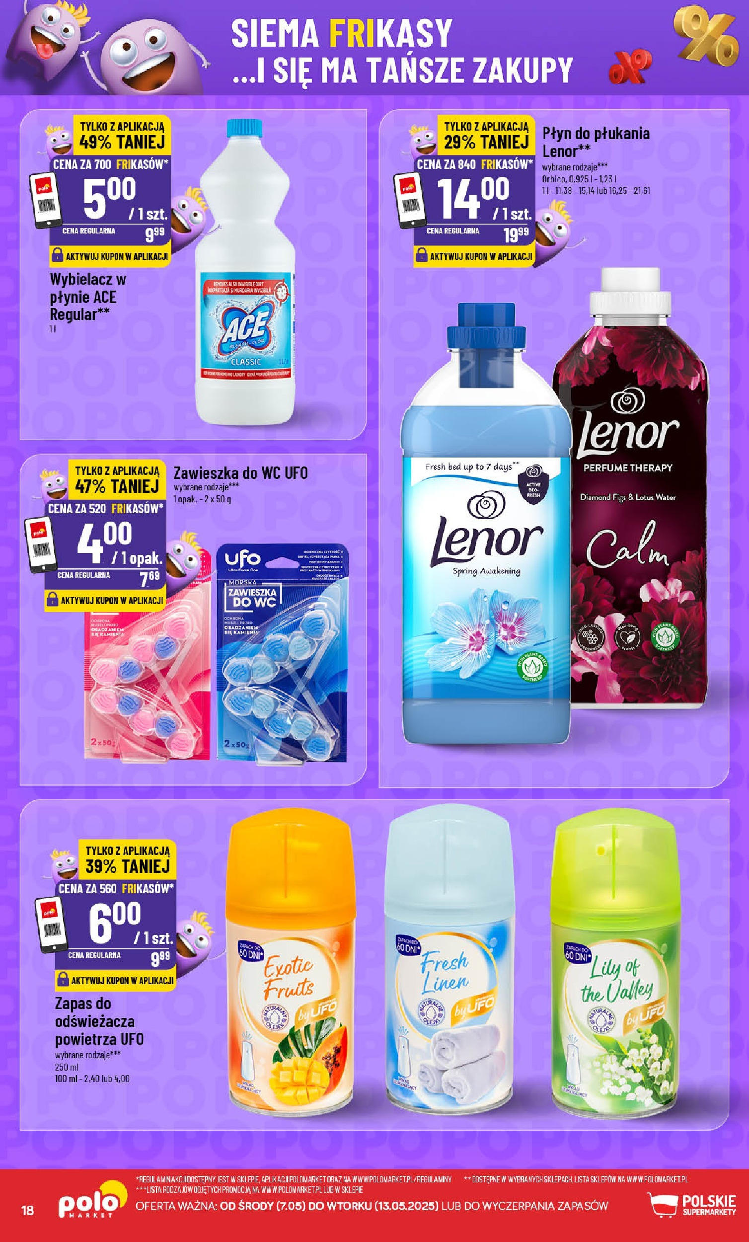 POLOmarket gazetka od jutra (07.05.2025) - Nowa PDF | Strona: 18 | Produkty: Zapach, Płyn do płukania Lenor