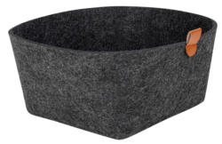 Justinus Filzkorb eckig 22cm anthrazit