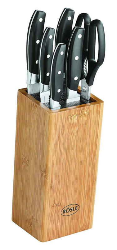 Rösle Bürsten-Messerblock 7-tlg. ELEGANCE