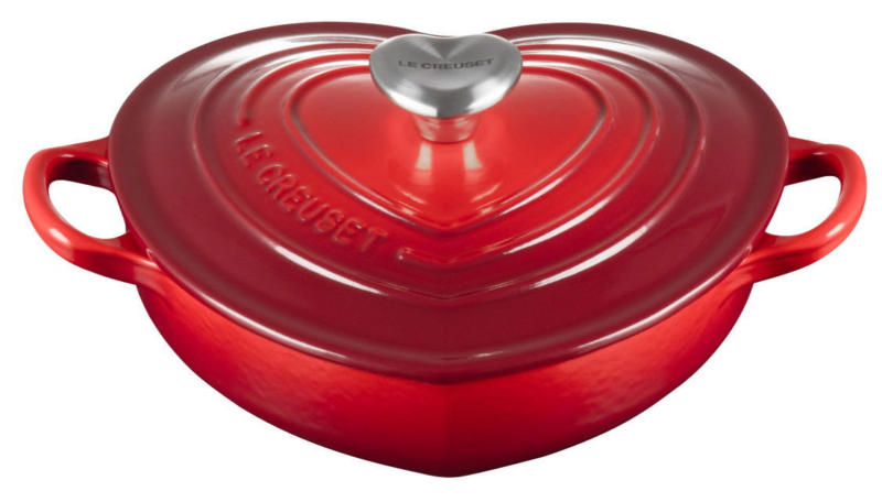 LE CREUSET Gourmet Profitopf kirchrot 20 cm HEART COLLECTION