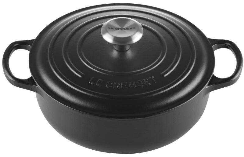 LE CREUSET Sauteuse 24 cm Schwarz SIGNATURE