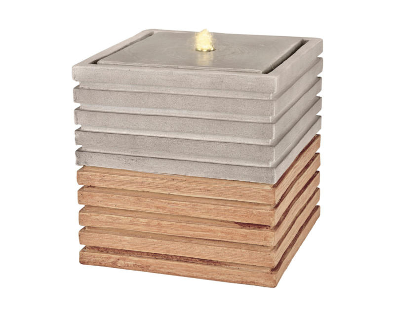 Lumineo Brunnen eckig Ribbel Outdoor