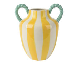 Decoris Vase Yellow Stripes