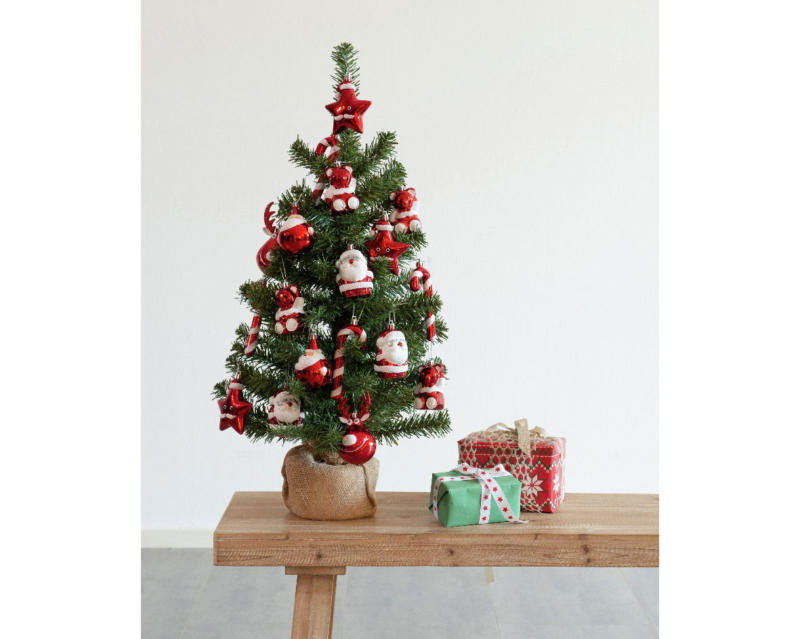 Everlands Mini-Tannenbaum mit Schmuck