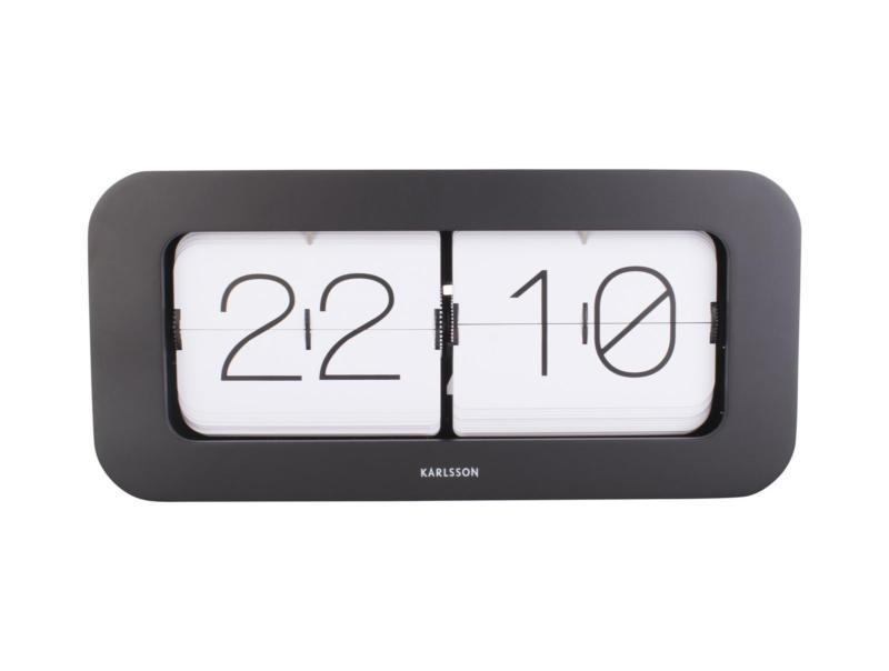 KARLSSON Wand-/Tischuhr bamboo black