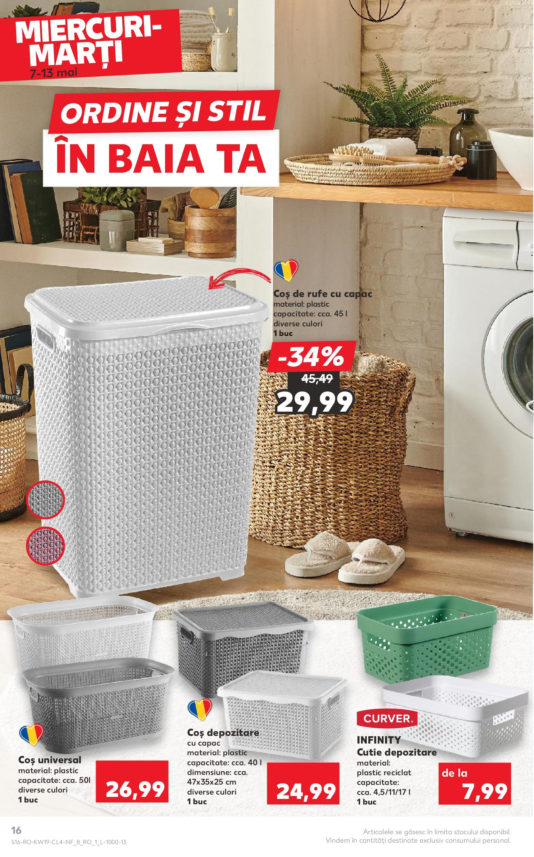 Catalog Kaufland - Bucureşti 07.05.2025 - Revista si Oferta | Pagină: 16 | Produse: Coș, Cutie, Coș De Rufe