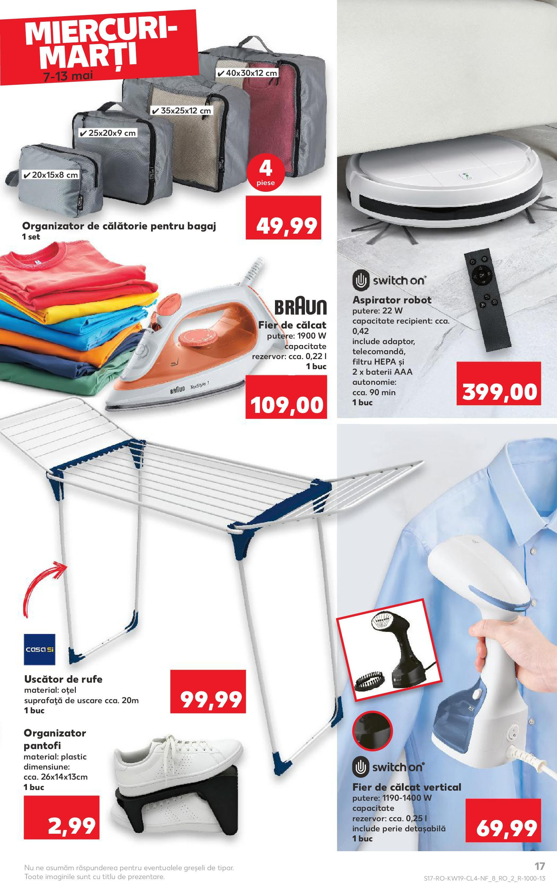 Catalog Kaufland - Bucureşti 07.05.2025 - Revista si Oferta | Pagină: 17 | Produse: Uscător, Aspirator, Pantofi, Baterii
