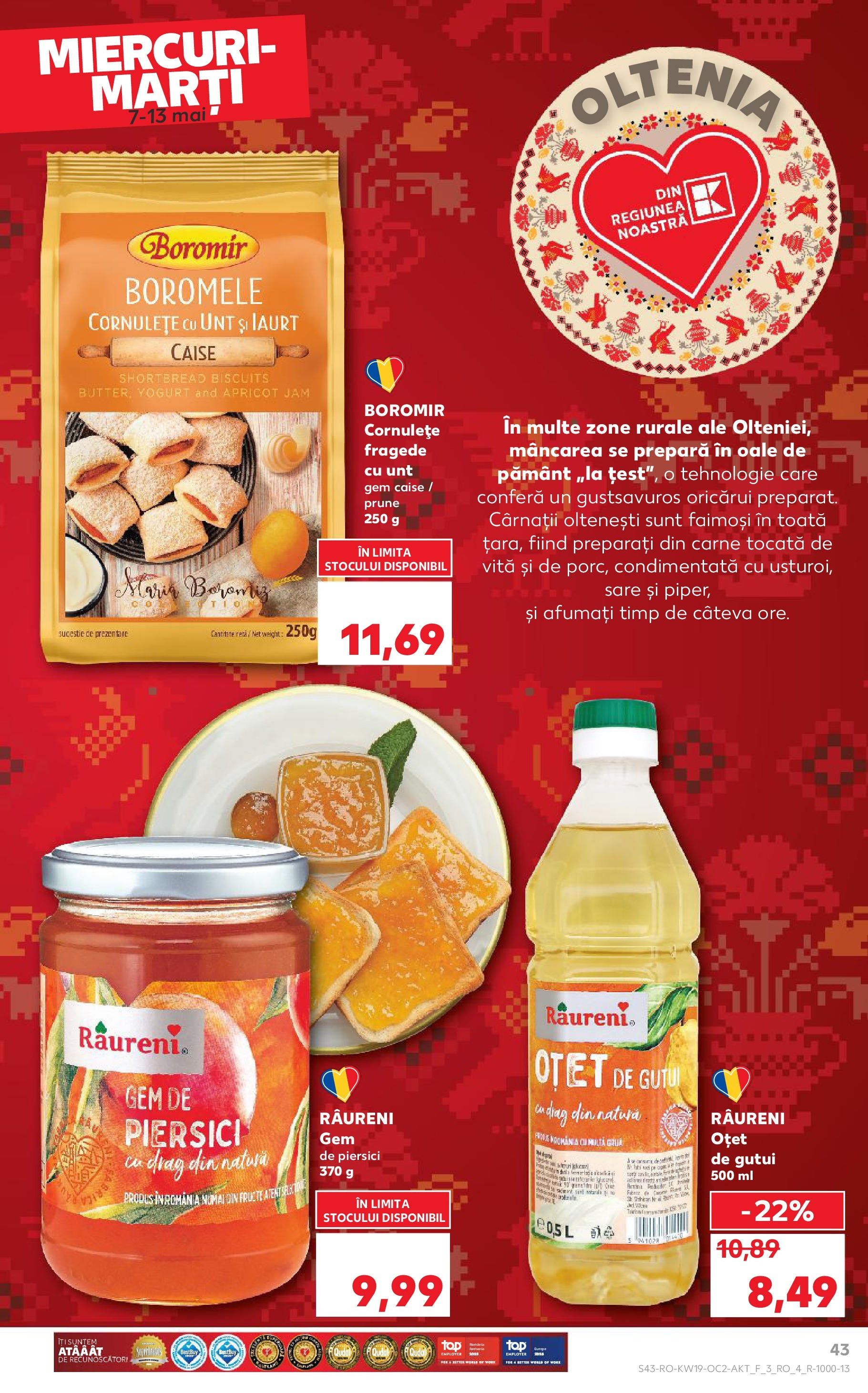 Catalog Kaufland - Bucureşti 07.05.2025 || Revista si Oferte | Pagină: 43 | Produse: Iaurt, Oțet, Ahtapot, Sare Catalog Kaufland - Bucureşti 07.05.2025 - Revista si Oferta | Pagină: 43 | Produse: Iaurt, Oțet, Ahtapot, Sare