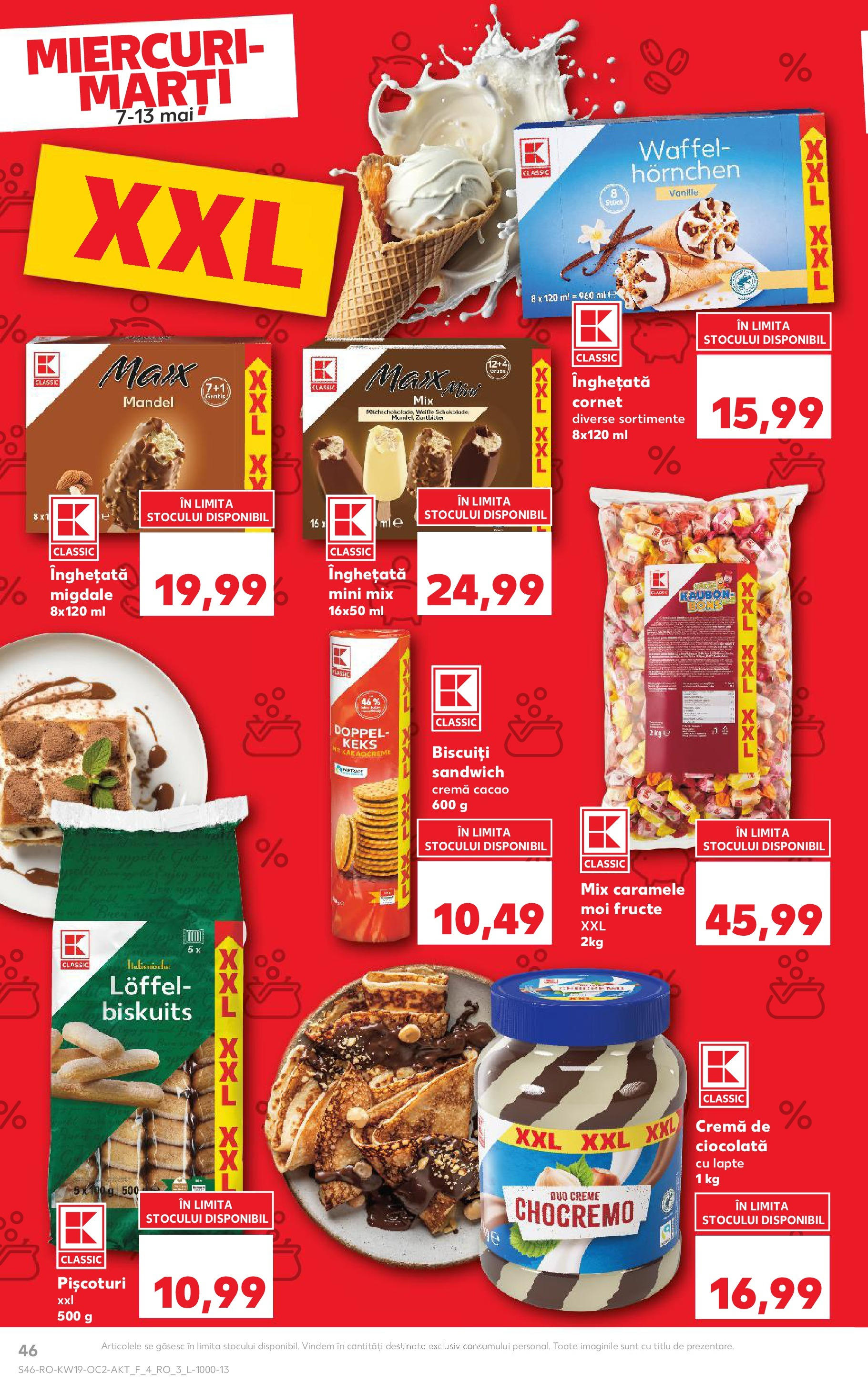 Catalog Kaufland - Bucureşti 07.05.2025 || Revista si Oferte | Pagină: 46 | Produse: Cremă, Înghețată, Fructe, Caramele Catalog Kaufland - Bucureşti 07.05.2025 - Revista si Oferta | Pagină: 46 | Produse: Cremă, Înghețată, Fructe, Caramele