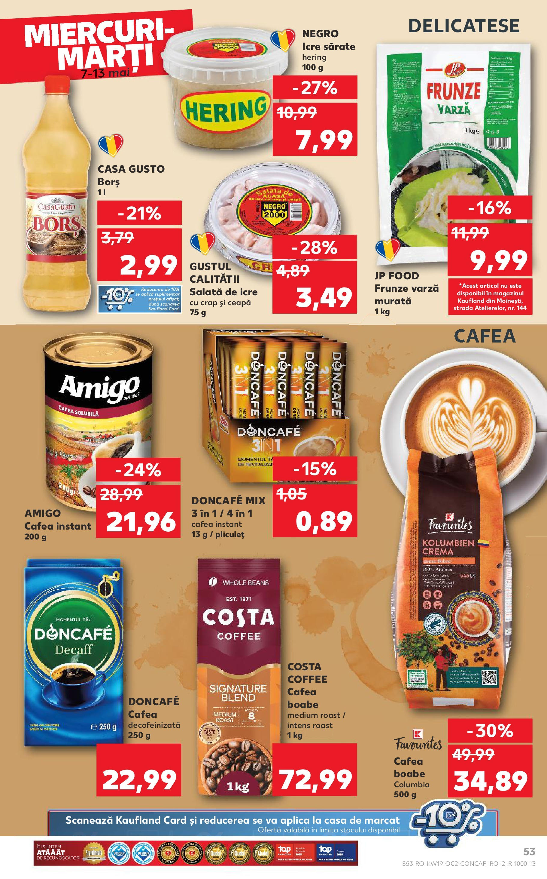 Catalog Kaufland - Bucureşti 07.05.2025 || Revista si Oferte | Pagină: 53 | Produse: Varză, Cremă, Cafea, Bere Catalog Kaufland - Bucureşti 07.05.2025 - Revista si Oferta | Pagină: 53 | Produse: Varză, Cremă, Cafea, Bere