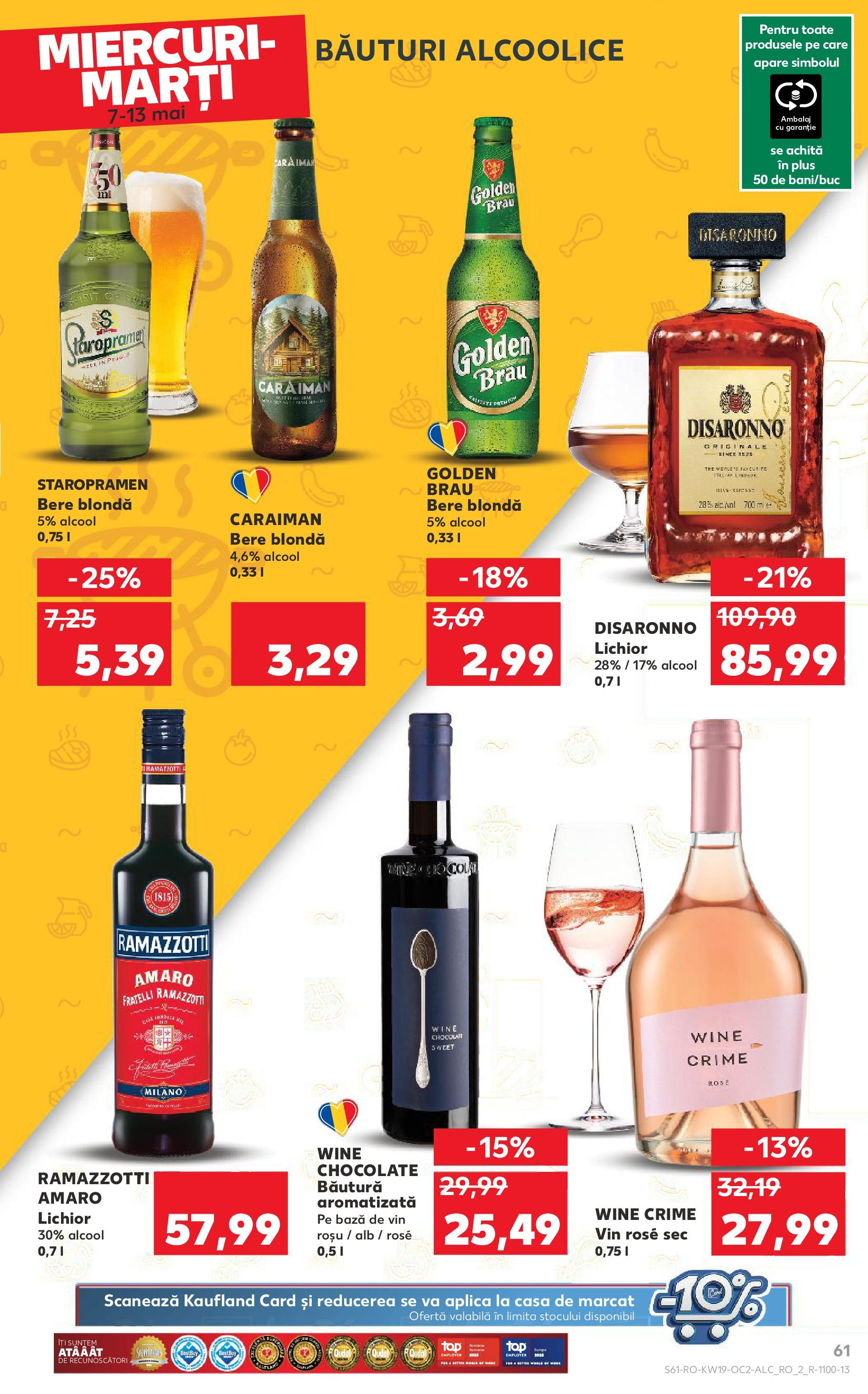 Catalog Kaufland - Sibiu 06.05.2025 || Revista si Oferte | Pagină: 61 | Produse: Atıştırmalık, Lichior, Vin, Bere Catalog Kaufland - Sibiu 06.05.2025 - Revista si Oferta | Pagină: 61 | Produse: Atıştırmalık, Lichior, Vin, Bere