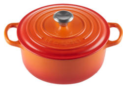 LE CREUSET Bräter Rund 28cm Ofenrot SIGNATURE