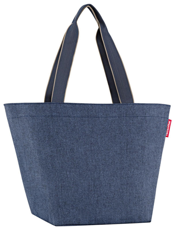 Reisenthel Shopper M HERRINGBONE DARK BLUE