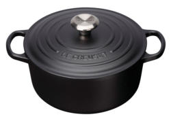 LE CREUSET Bräter Rund 24cm Schwarz SIGNATURE