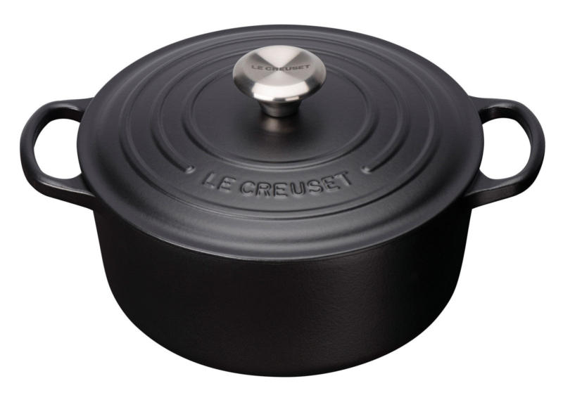 LE CREUSET Bräter Rund 24cm Schwarz SIGNATURE