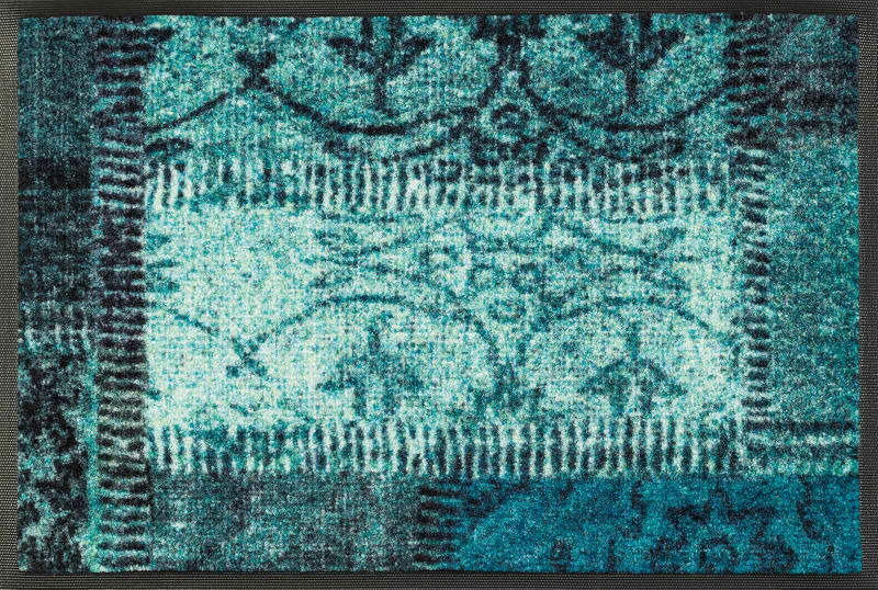 Kleen-Tex Fußmatte Vintage Patches türkis