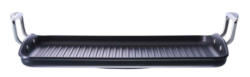 LE CREUSET Aluminium-Grillplatte mit Rillen METALLICS