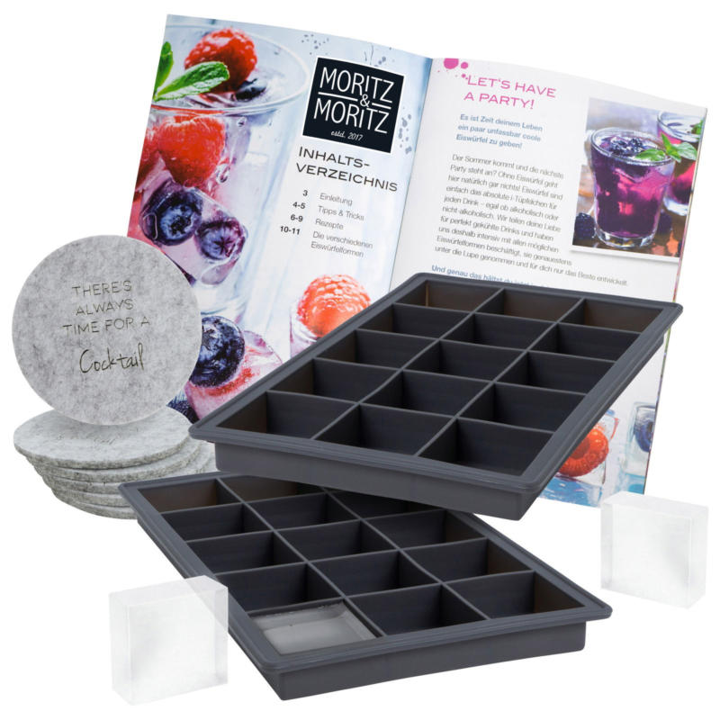 Moritz & Eiswürfelform eckig 2er Set