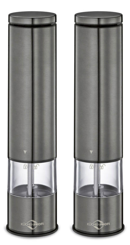 KÜCHENPROFI Elektrische Pfeffer/-Salzmühle 2er-Set BOSTON