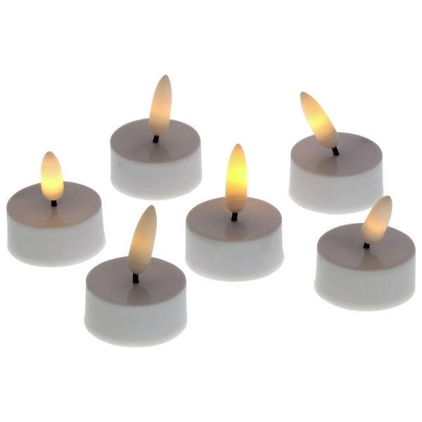 Werner-Voß LED-Teelicht mit 3D-Flamme 6-tlg.