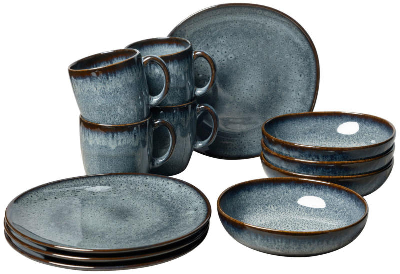 Like by Villeroy & Boch Frühstücks-Set 12tlg. LAVE GRIS