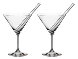 Novel Cocktailschale 2er-Set mit Trinkhalm
