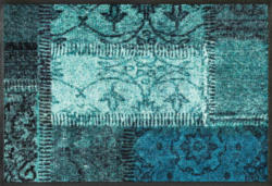 Kleen-Tex Fußmatte Vintage Patches türkis