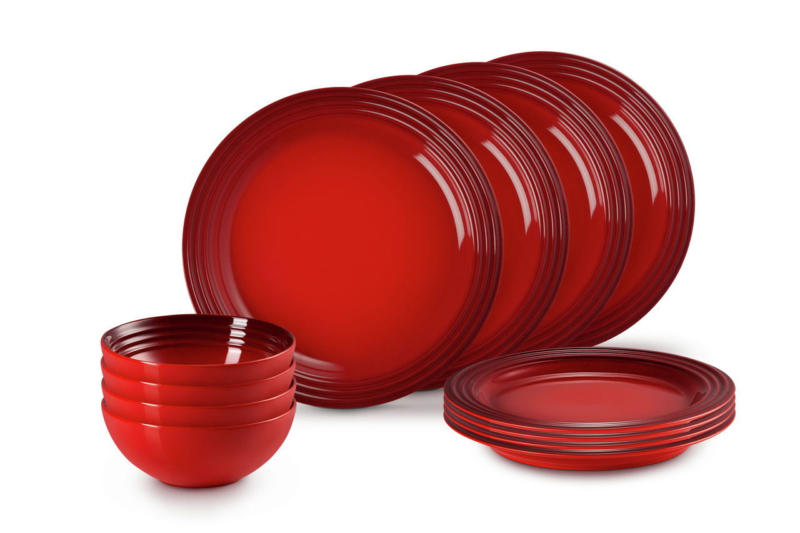 LE CREUSET Geschirrset 12-tlg. Kirschrot