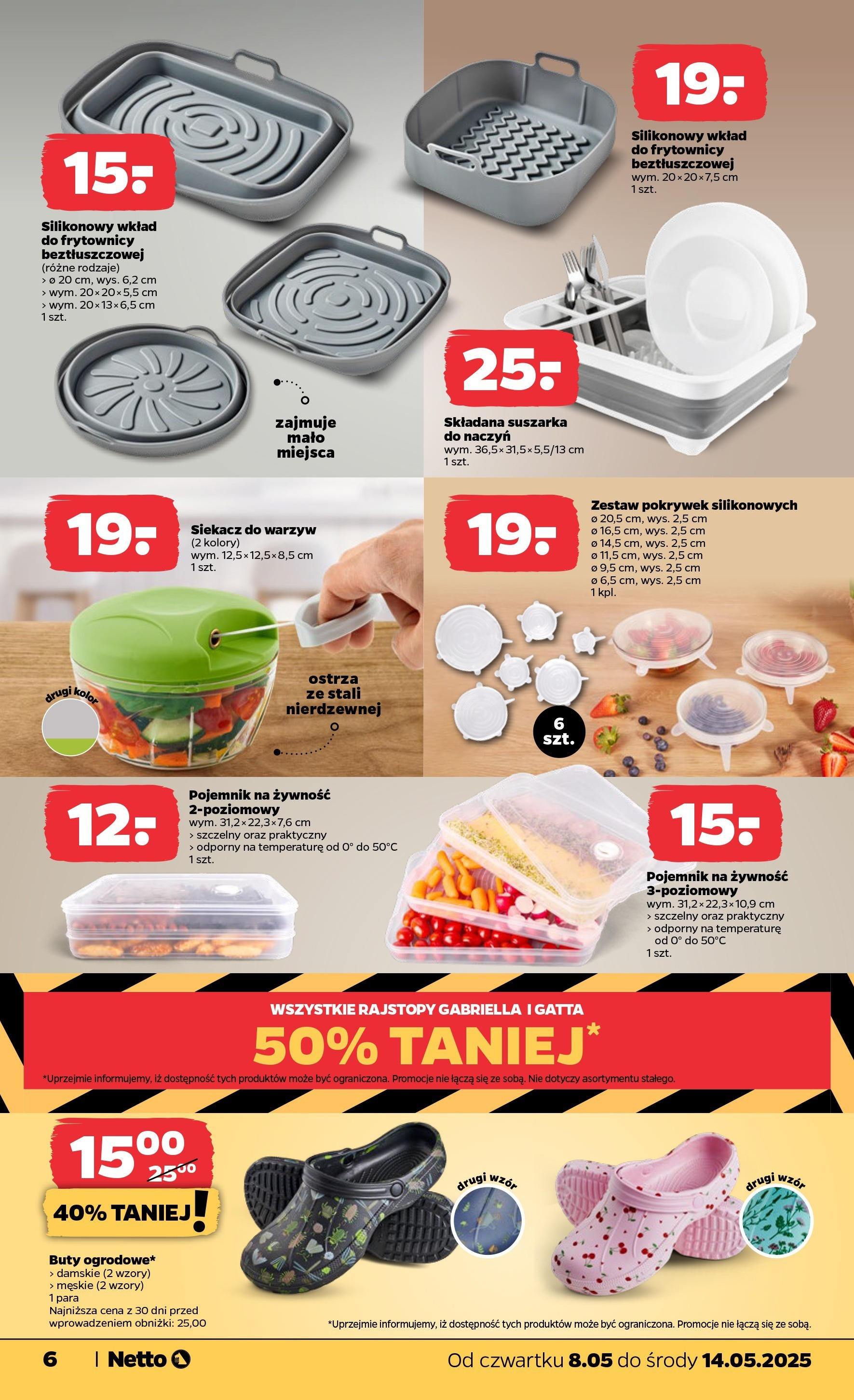 Netto gazetka od 08.05.2025 | Promocje | Strona: 23 | Produkty: Buty, Rajstopy, Suszarka, Gatta Netto gazetka od 08.05.2025 - Aktualne promocje | Strona: 23 | Produkty: Buty, Rajstopy, Suszarka, Gatta