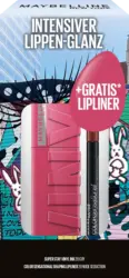 MAYBELLINE NEW YORK Lippenstiftset SST Vinyl Ink 20, 4,2 ml & Gratis Lipliner Color Sensational 20