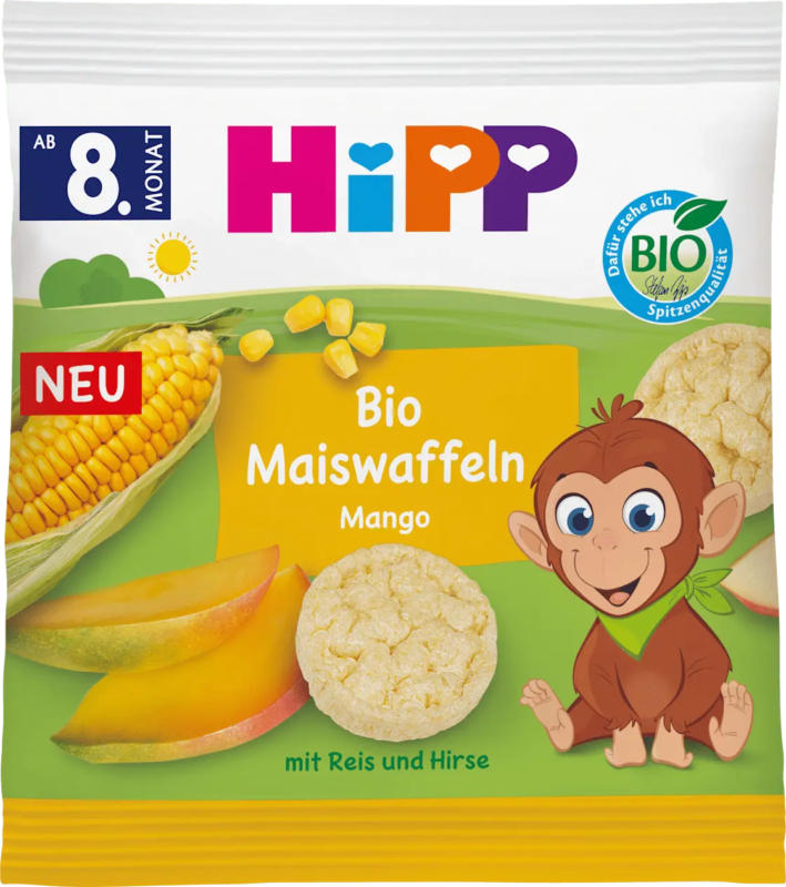 HiPP Babysnack Maiswaffeln Mango ab dem 8. Monat