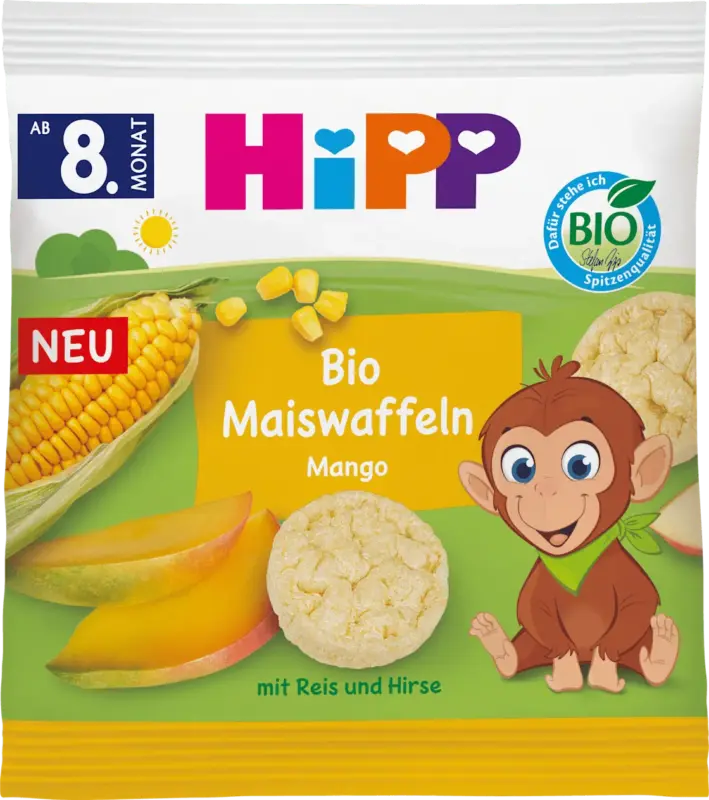 HiPP Babysnack Maiswaffeln Mango ab dem 8. Monat