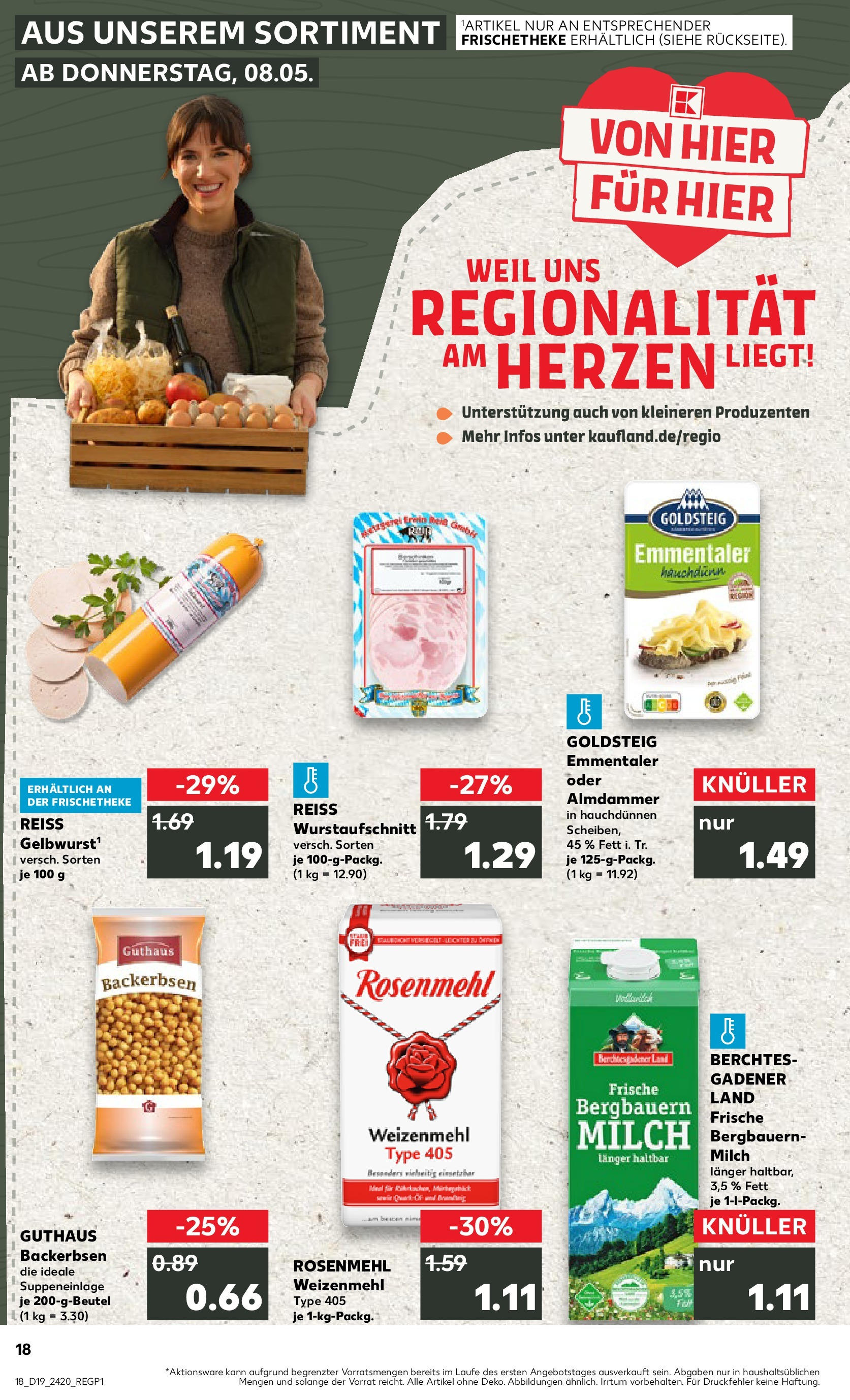 Kaufland - Kaufland: Regio-Wochen (ab 07.05.2025) » Angebote Online | Seite: 1 | Produkte: Milch, Weizenmehl Kaufland - Kaufland: Regio-Wochen (ab 07.05.2025) » Angebote Online zum Blättern | Seite: 1 | Produkte: Milch, Weizenmehl