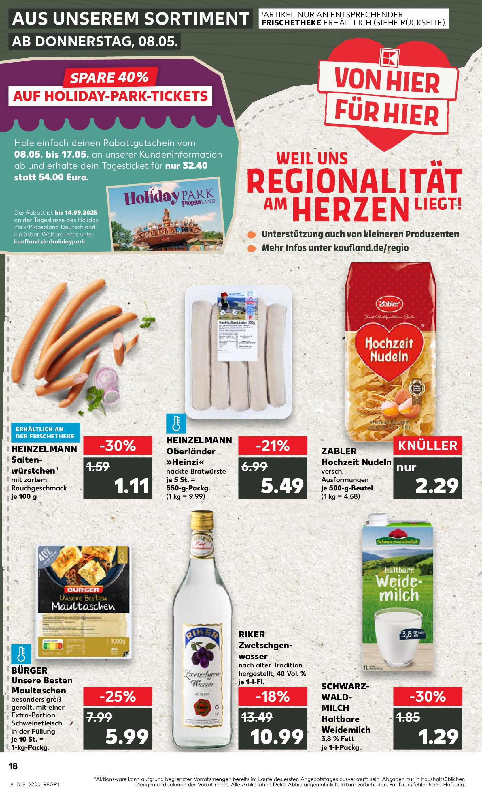 Kaufland - Kaufland: Wochenangebote (ab 07.05.2025) » Angebote Online | Seite: 18 | Produkte: Milch, Burger, Zwetschgen, Nudeln Kaufland - Kaufland: Wochenangebote (ab 07.05.2025) » Angebote Online zum Blättern | Seite: 18 | Produkte: Milch, Burger, Zwetschgen, Nudeln