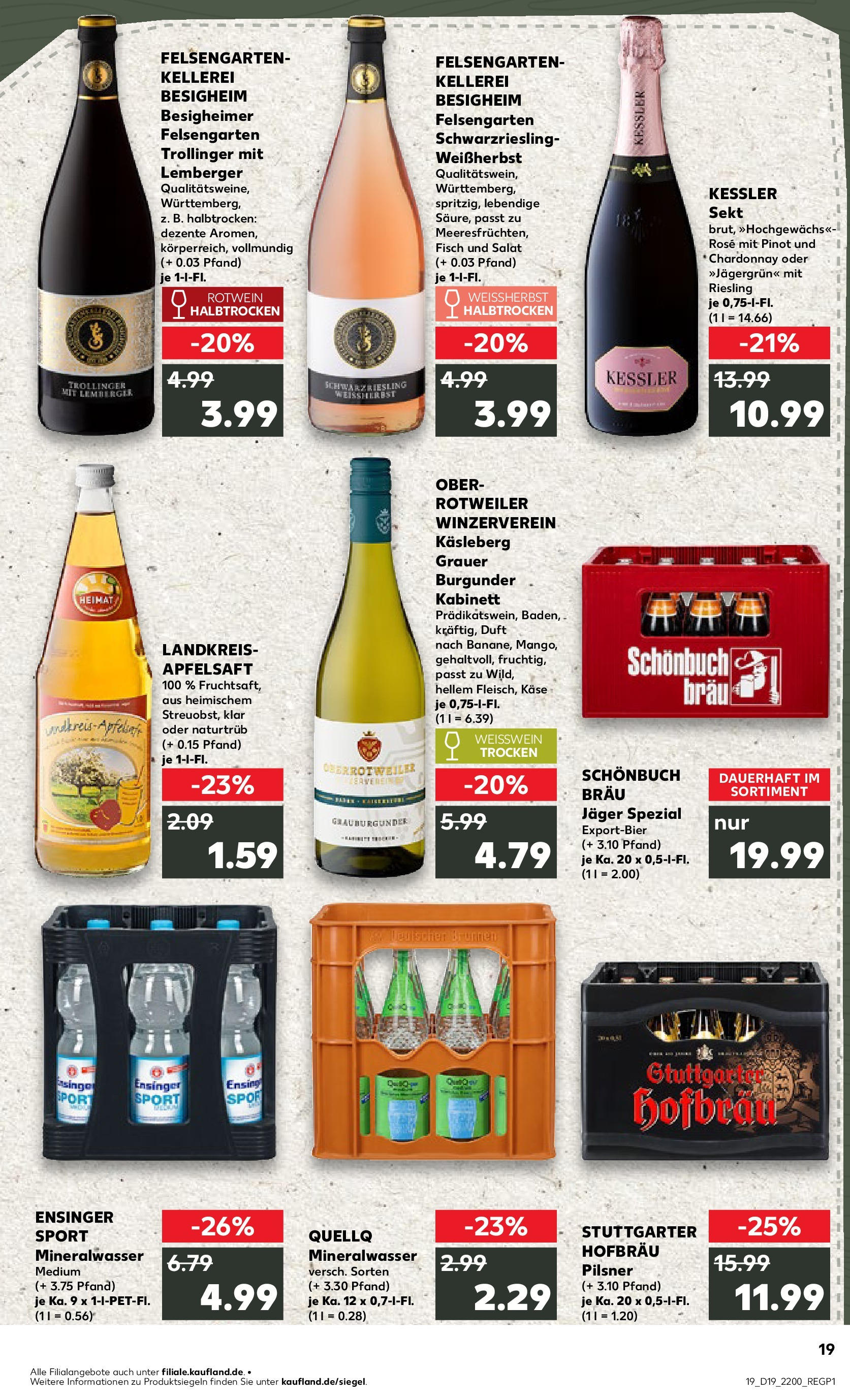Kaufland - Kaufland: Wochenangebote (ab 07.05.2025) » Angebote Online | Seite: 19 | Produkte: Käse, Sekt, Mineralwasser, Fisch Kaufland - Kaufland: Wochenangebote (ab 07.05.2025) » Angebote Online zum Blättern | Seite: 19 | Produkte: Käse, Sekt, Mineralwasser, Fisch