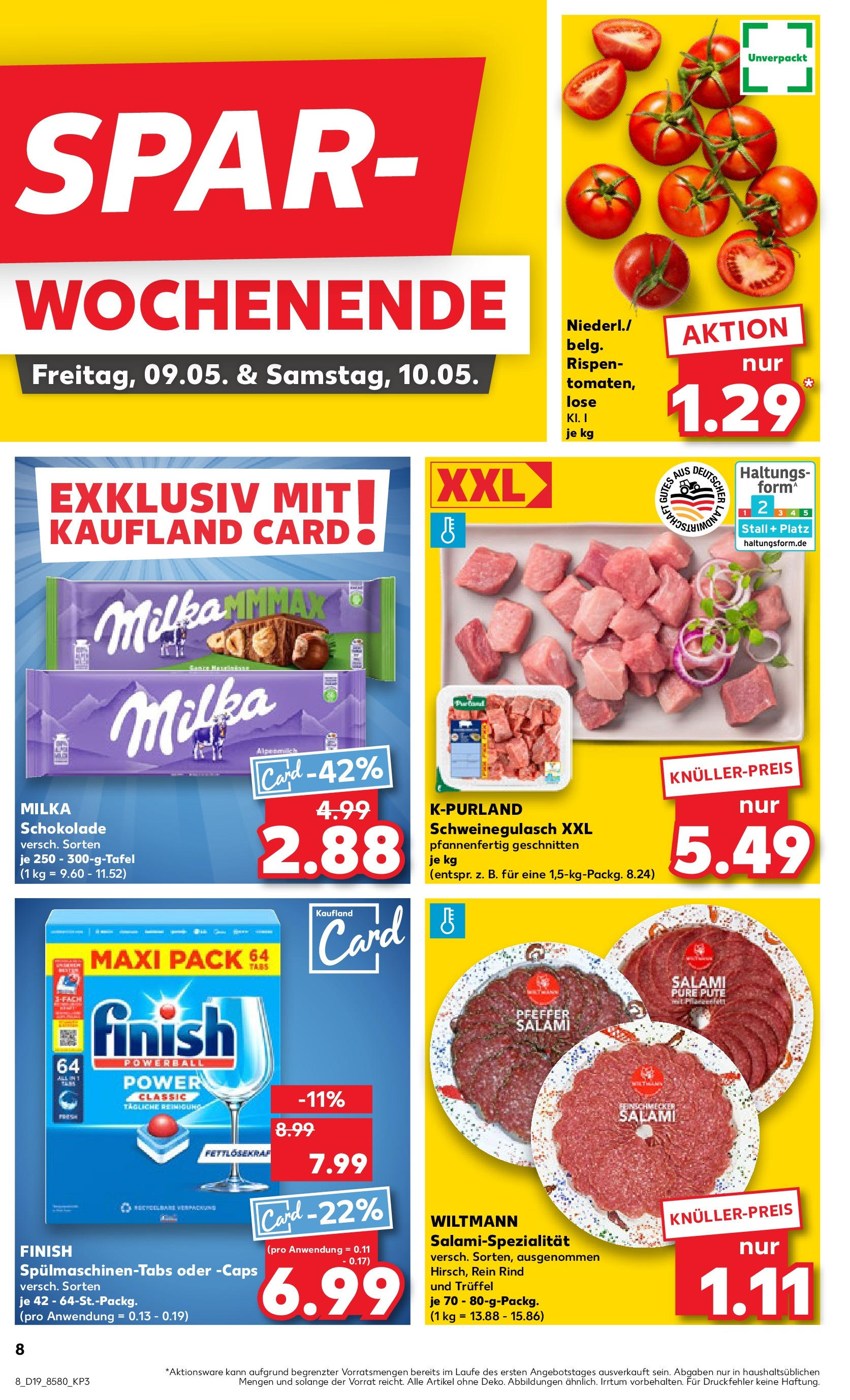 Kaufland - Kaufland: Wochenangebote (ab 07.05.2025) » Angebote Online | Seite: 8 | Produkte: Schokolade, Finish, Milka, Spülmaschinentabs Kaufland - Kaufland: Wochenangebote (ab 07.05.2025) » Angebote Online zum Blättern | Seite: 8 | Produkte: Schokolade, Finish, Milka, Spülmaschinentabs