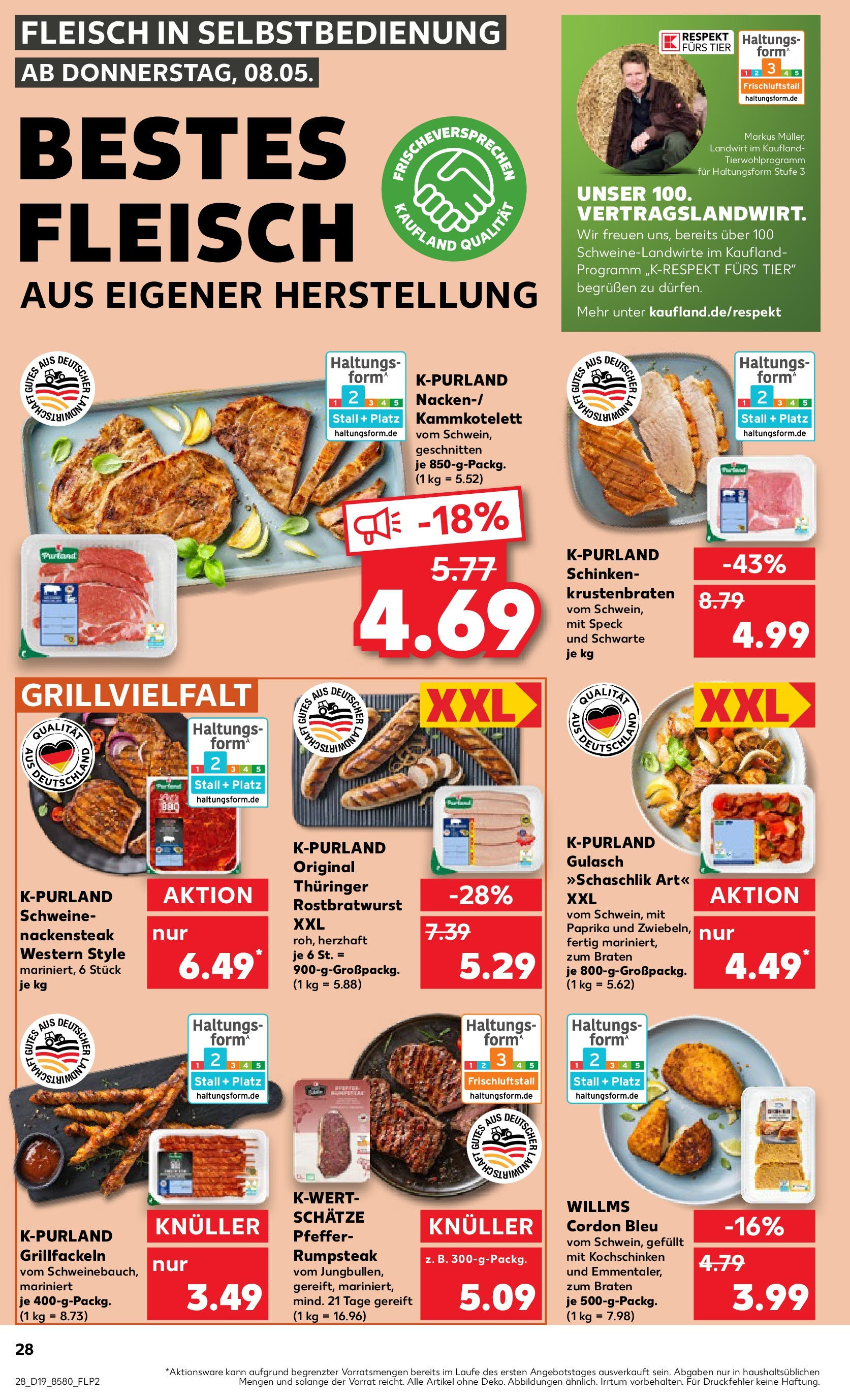 Kaufland - Kaufland: Wochenangebote (ab 07.05.2025) » Angebote Online | Seite: 28 | Produkte: Krustenbraten, Paprika, Gulasch, Fleisch Kaufland - Kaufland: Wochenangebote (ab 07.05.2025) » Angebote Online zum Blättern | Seite: 28 | Produkte: Krustenbraten, Paprika, Gulasch, Fleisch