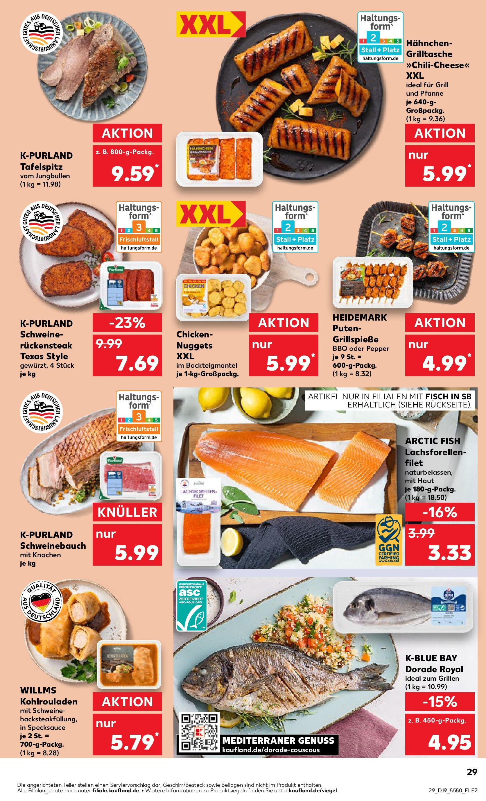 Kaufland - Kaufland: Wochenangebote (ab 07.05.2025) » Angebote Online | Seite: 29 | Produkte: Dorade, Grill, Hahnchen, Fisch Kaufland - Kaufland: Wochenangebote (ab 07.05.2025) » Angebote Online zum Blättern | Seite: 29 | Produkte: Dorade, Grill, Hahnchen, Fisch