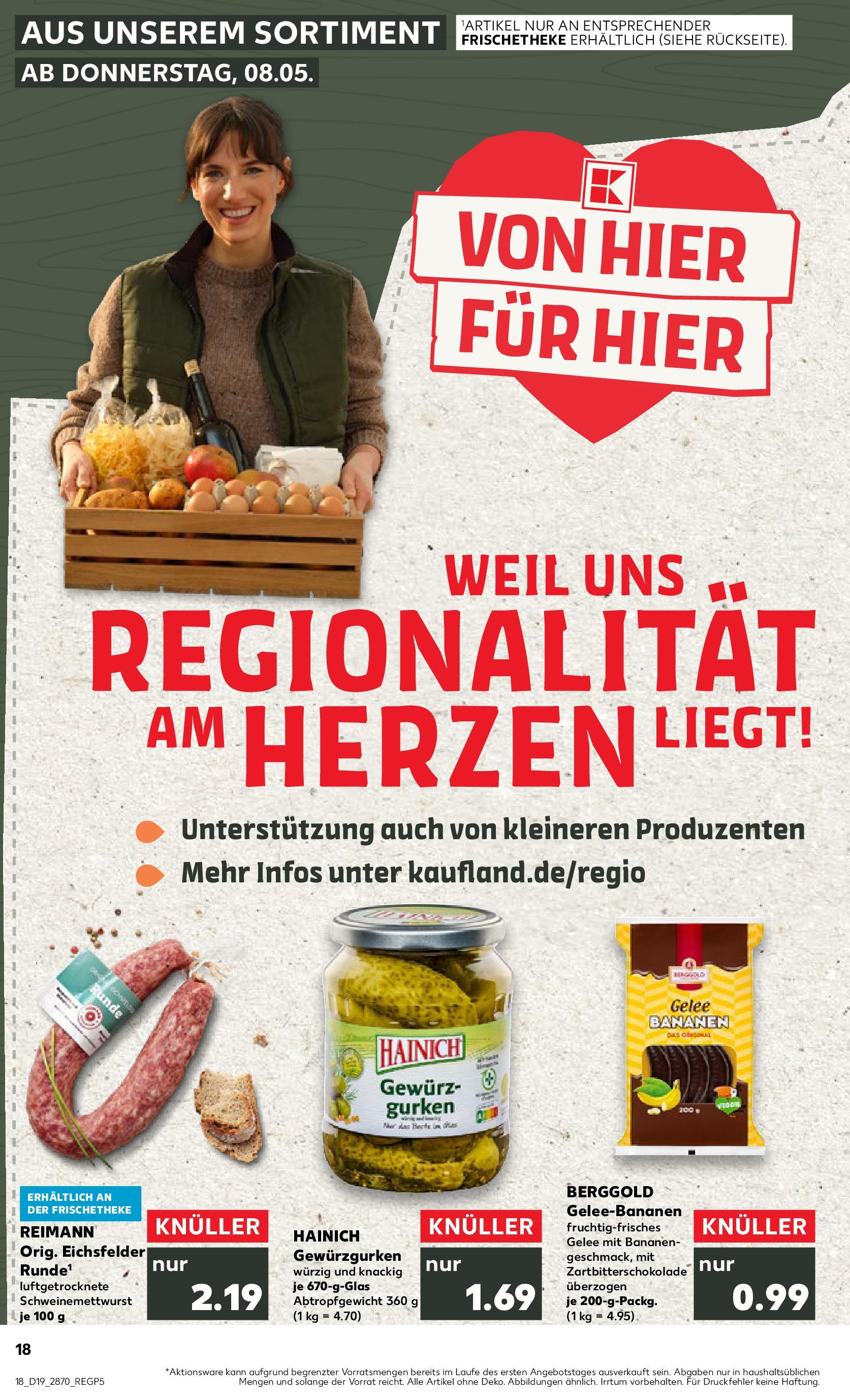Kaufland - Kaufland: Wochenangebote (ab 07.05.2025) » Angebote Online | Seite: 18 | Produkte: Bananen, Gurken Kaufland - Kaufland: Wochenangebote (ab 07.05.2025) » Angebote Online zum Blättern | Seite: 18 | Produkte: Bananen, Gurken
