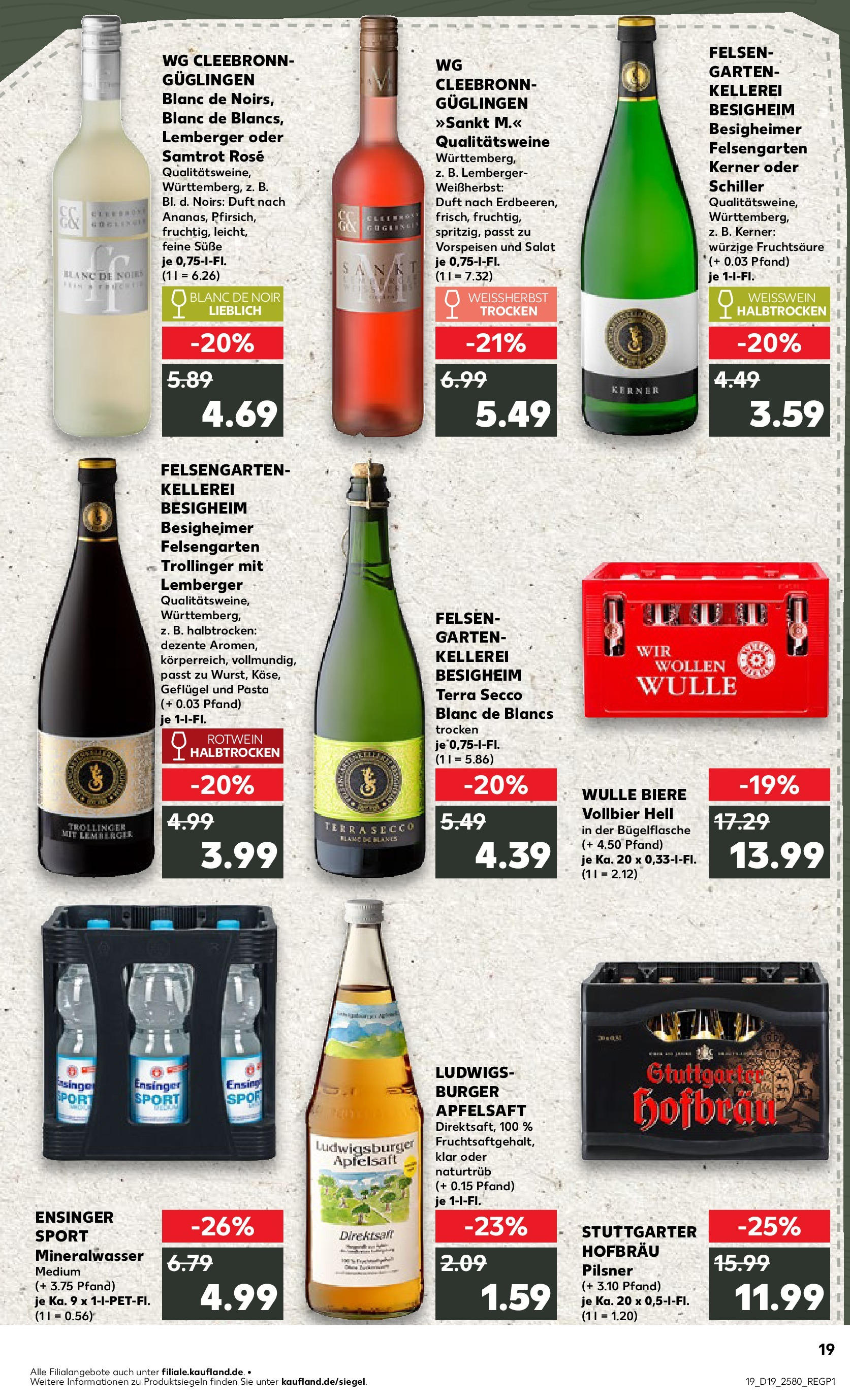 Kaufland - Kaufland: Wochenangebote (ab 07.05.2025) » Angebote Online | Seite: 19 | Produkte: Weißwein, Rotwein, Apfelsaft, Salat Kaufland - Kaufland: Wochenangebote (ab 07.05.2025) » Angebote Online zum Blättern | Seite: 19 | Produkte: Weißwein, Rotwein, Apfelsaft, Salat