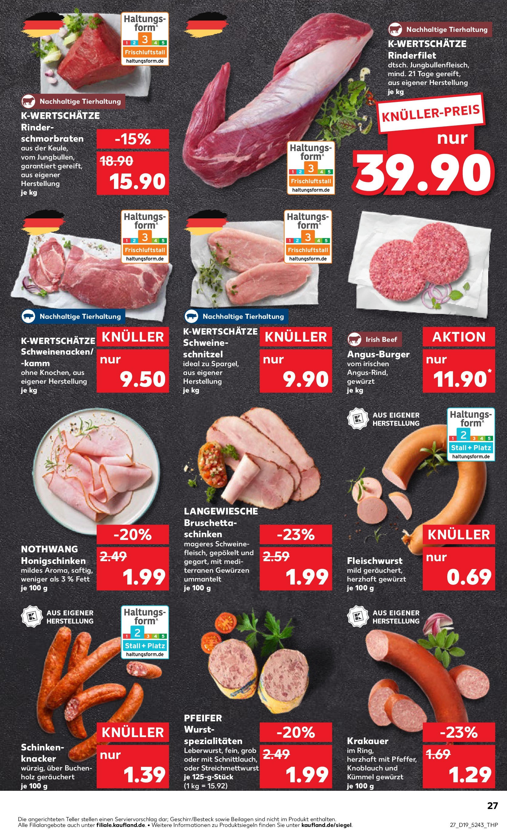 Kaufland - Kaufland: Wochenangebote (ab 07.05.2025) » Angebote Online | Seite: 27 | Produkte: Schnitzel, Wurst, Knoblauch, Schinken Kaufland - Kaufland: Wochenangebote (ab 07.05.2025) » Angebote Online zum Blättern | Seite: 27 | Produkte: Schnitzel, Wurst, Knoblauch, Schinken