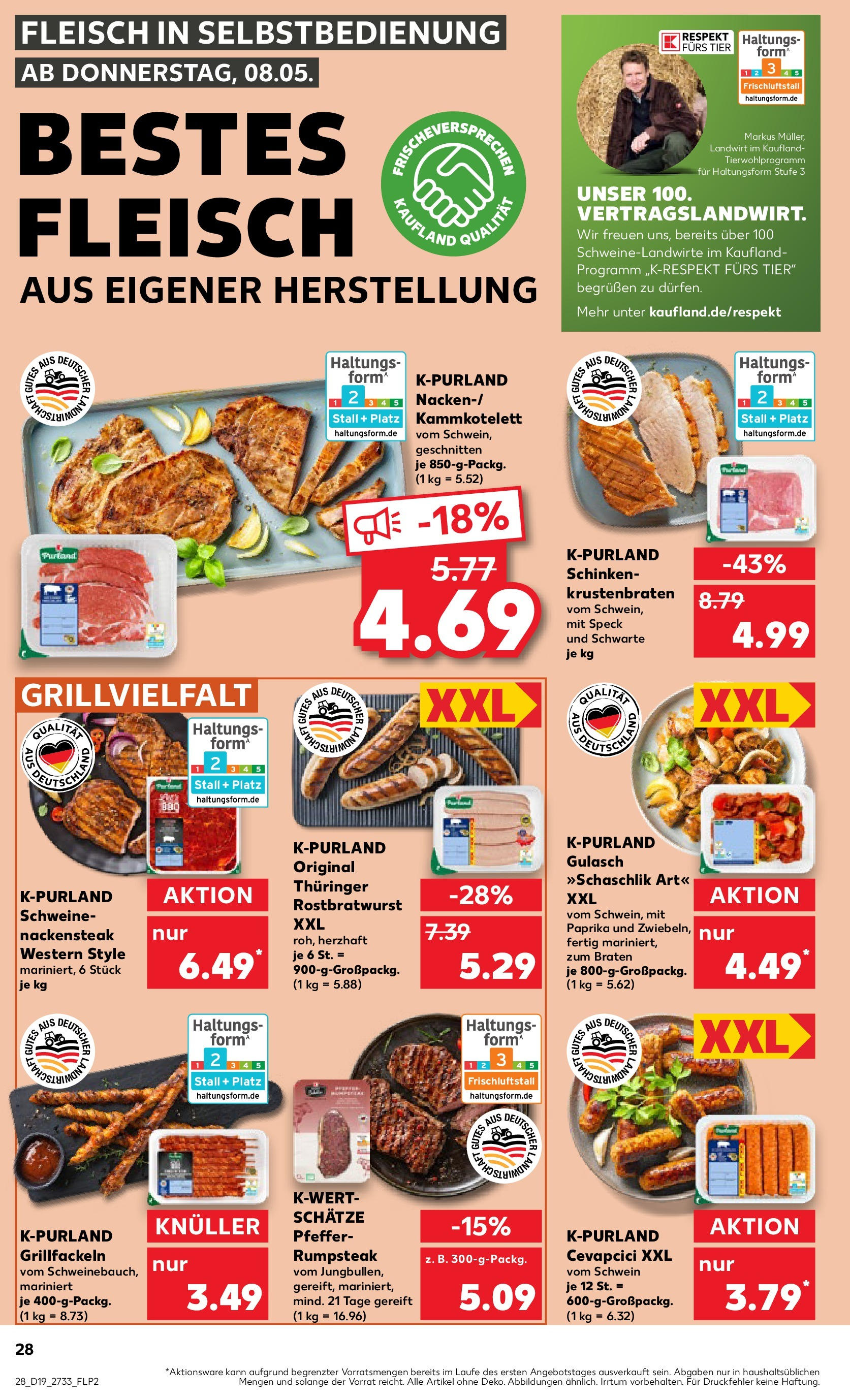 Kaufland - Kaufland: Wochenangebote (ab 07.05.2025) » Angebote Online | Seite: 28 | Produkte: Krustenbraten, Paprika, Gulasch, Schinken Kaufland - Kaufland: Wochenangebote (ab 07.05.2025) » Angebote Online zum Blättern | Seite: 28 | Produkte: Krustenbraten, Paprika, Gulasch, Schinken