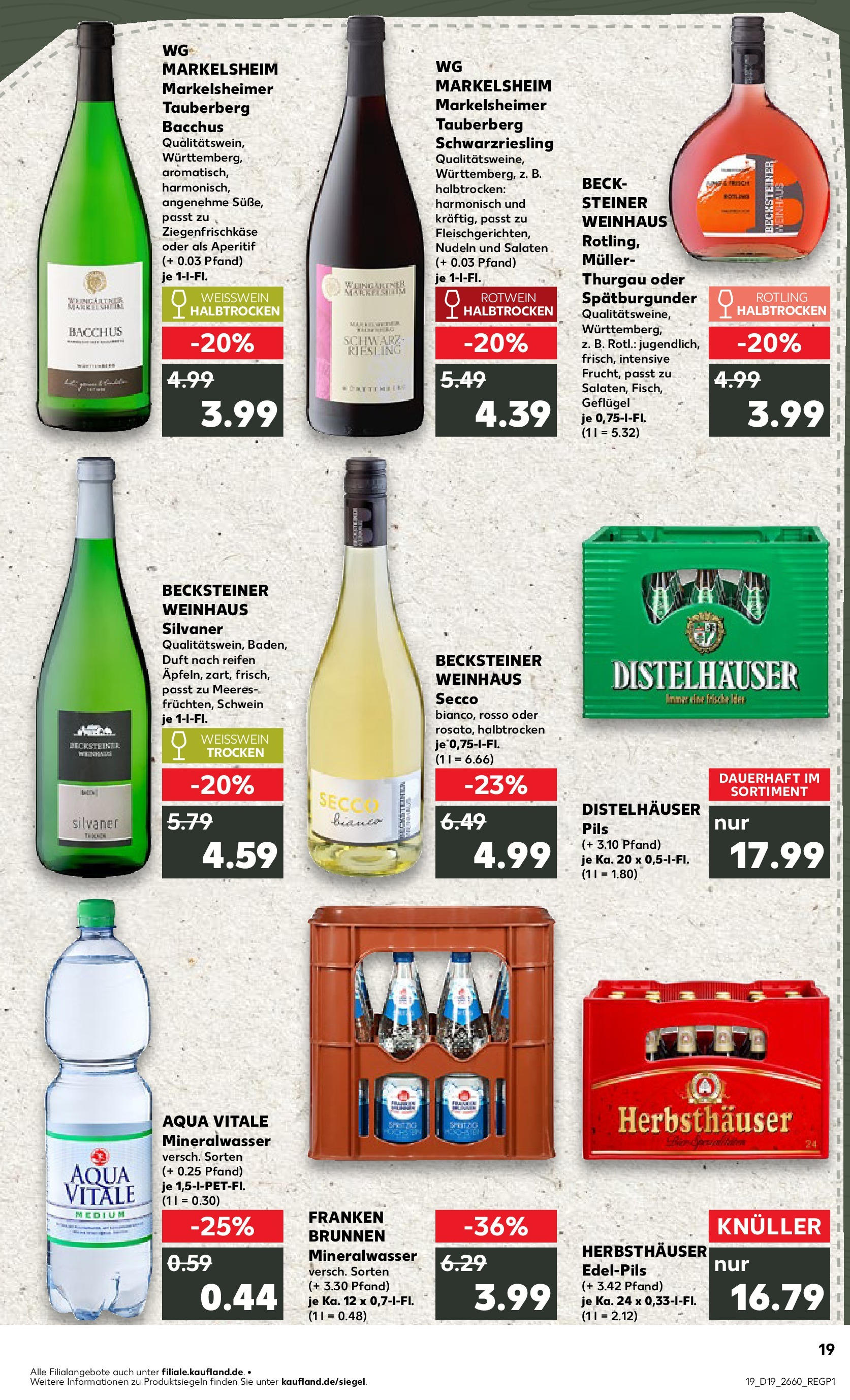 Kaufland - Kaufland: Wochenangebote (ab 07.05.2025) » Angebote Online | Seite: 19 | Produkte: Rotwein halbtrocken, Weißwein halbtrocken, Pils, Nudeln Kaufland - Kaufland: Wochenangebote (ab 07.05.2025) » Angebote Online zum Blättern | Seite: 19 | Produkte: Rotwein halbtrocken, Weißwein halbtrocken, Pils, Nudeln